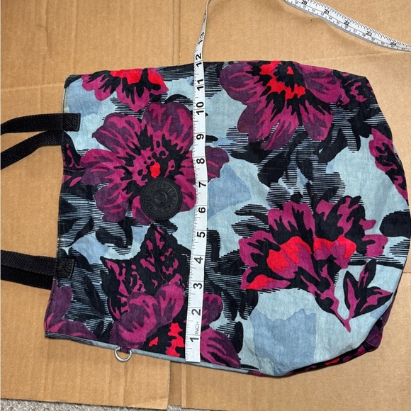 Kipling Floral Tote Bag with Black Handles - Picture 3 of 9